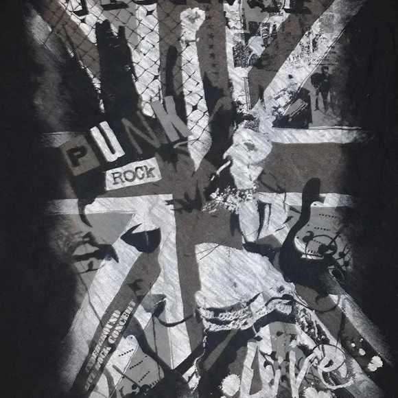 Y2k faded grunge British baby tee - Picture 2 of 2